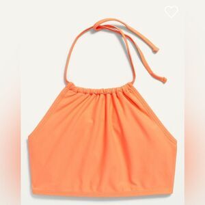 New Halter Tankini Swim Top Only  Girls Old Navy Melon Orange Small Beach